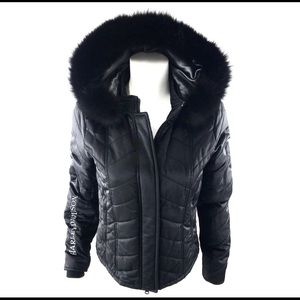 Harley Davidson Fox Fur Hooded ZIP Snow Jacket